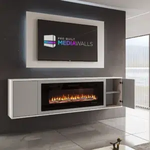 Luna Media Wall Arctic Grey 2 Tone