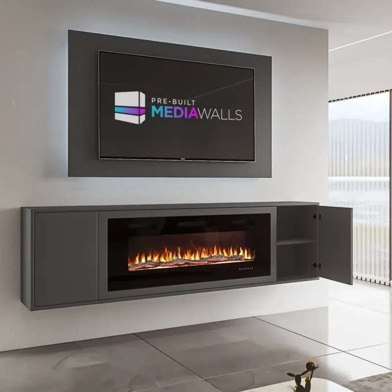 Luna Media Wall Diamond Grey