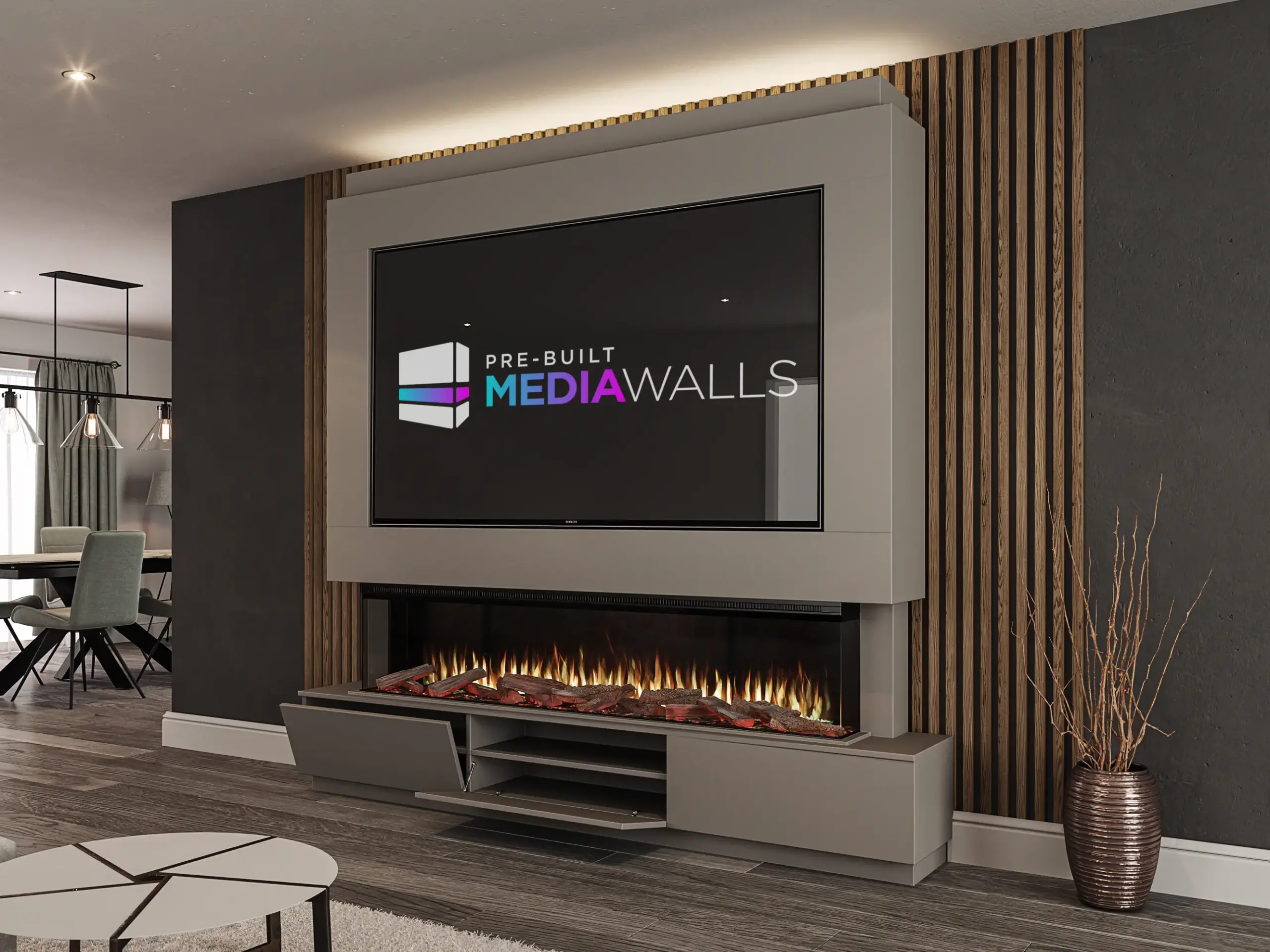 Media Wall Ideas With Fireplace