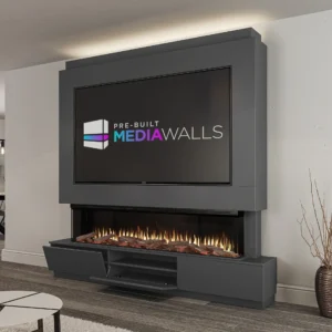 Solare Ultima Pre-Built Media Wall In Diamond Grey