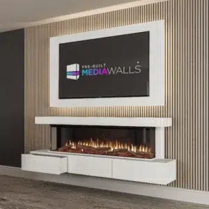 Stella Grande Media Wall White Fineline